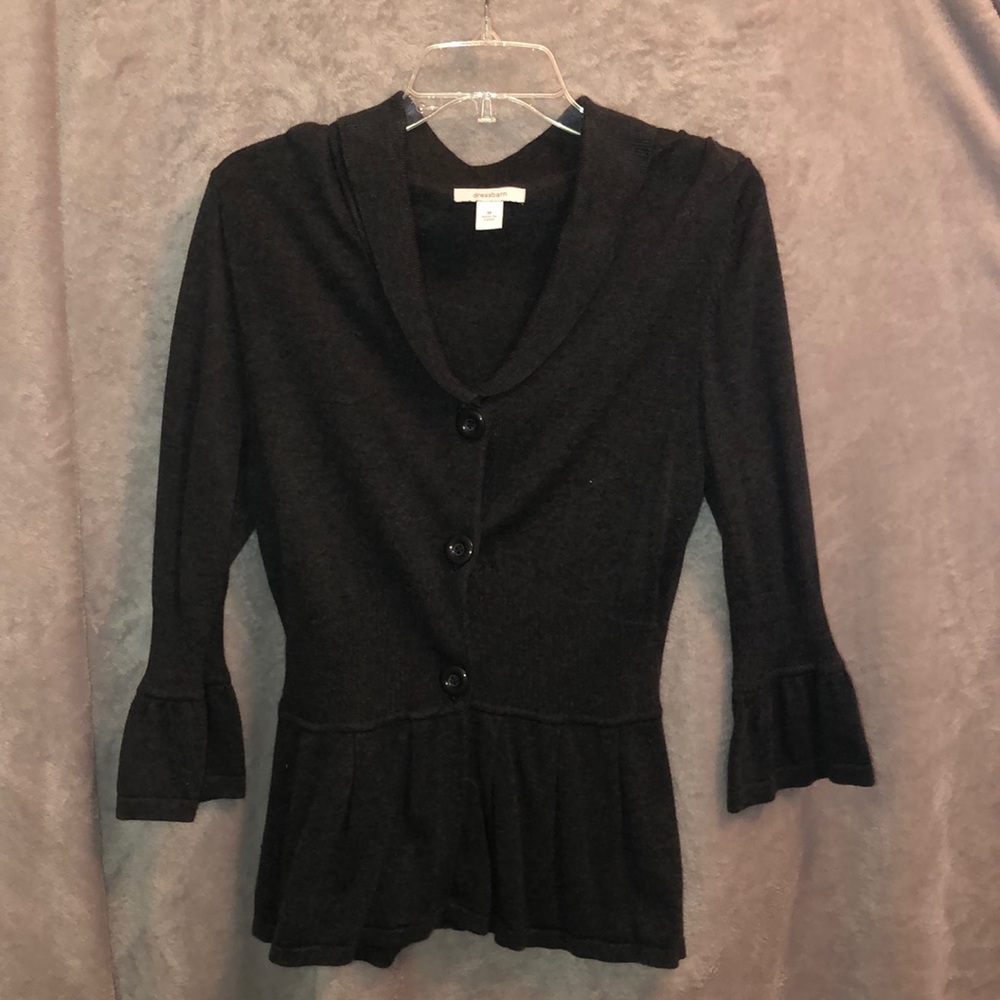Dressbarn grey button sweater